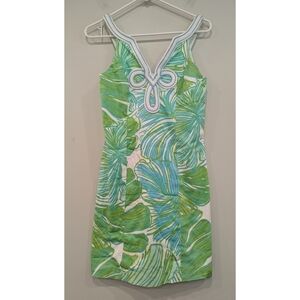 Lilly Pulitzer Tessa Shift Dress In Green Fronds Size 2